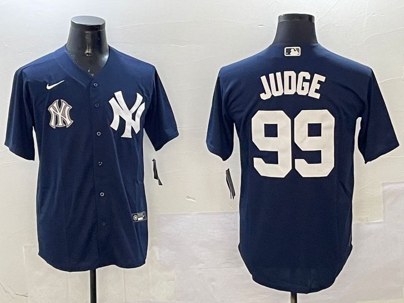Men New York Yankees #99 Judge Drak Blue Game 2025 Nike MLB Jersey style 1->new york yankees->MLB Jersey